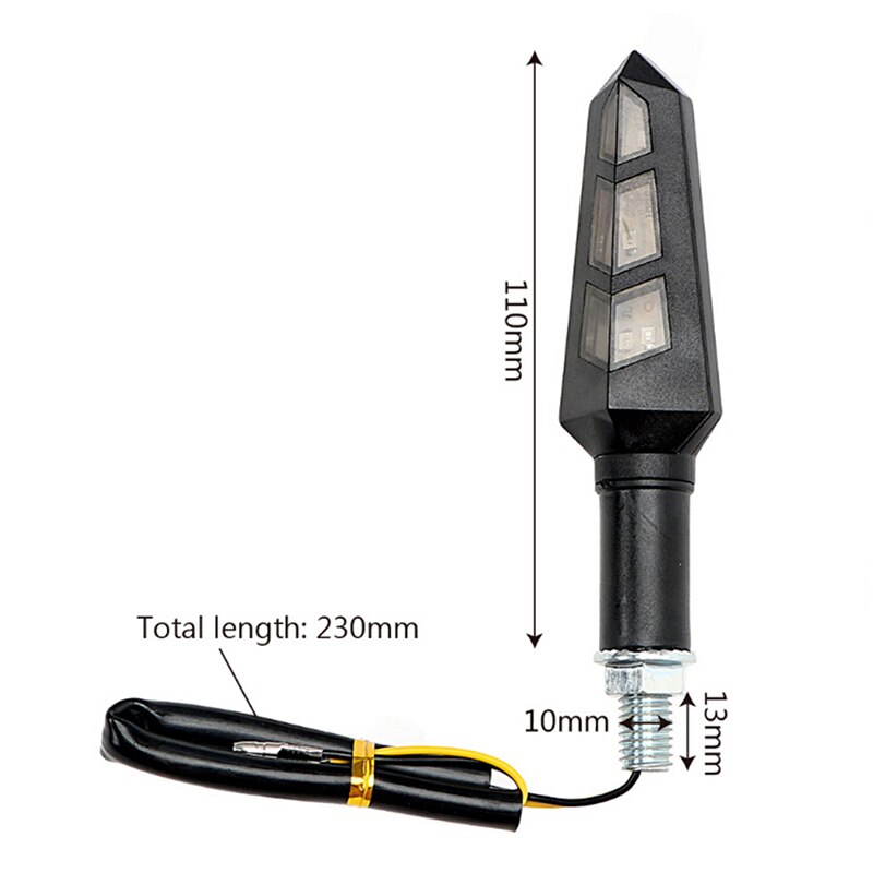 12V Universal 6 LED Turn Signal Blinker Light Indicators Amber Motorcycle Bike