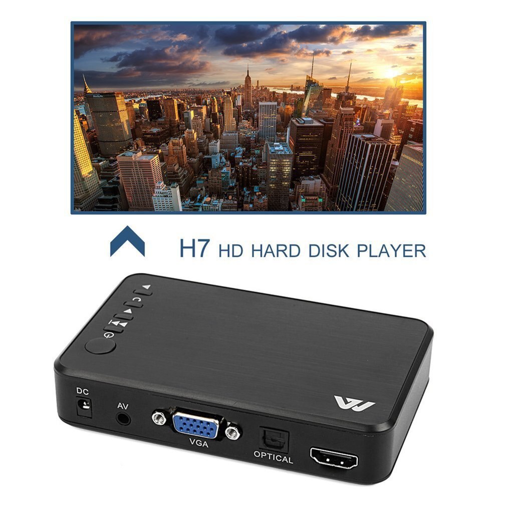 Full Hd Media Player Mini Autoplay Full Hd 1920X1080 Vga Av Usb Harde Schijf U Schijf Sd/sdhc/Mmc-kaart F10 Externalplayer