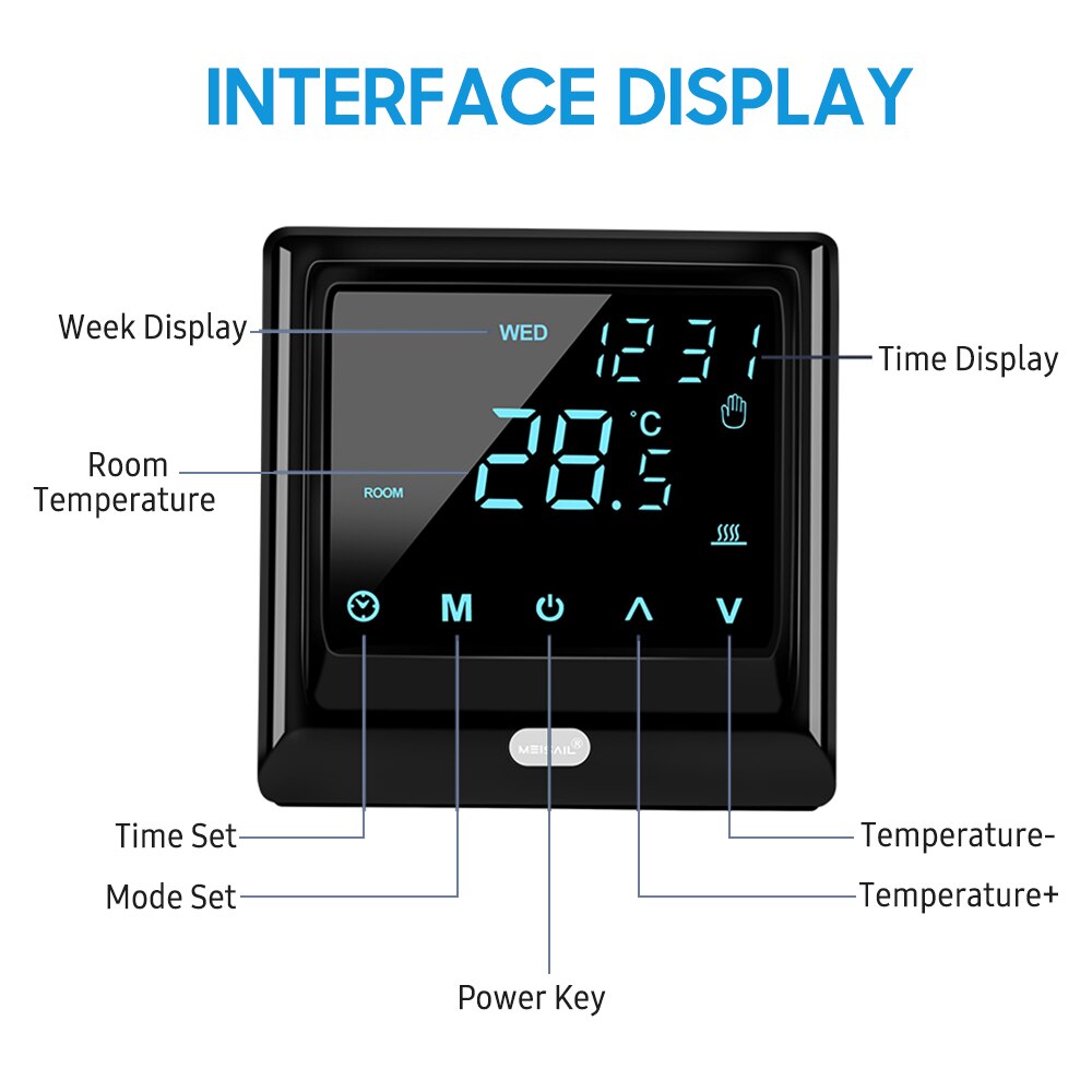 Wi-Fi Smart Thermostat 16A Digital Temperature Controller APP Remote Control Weekly Programmable Electric Underfloor Heating