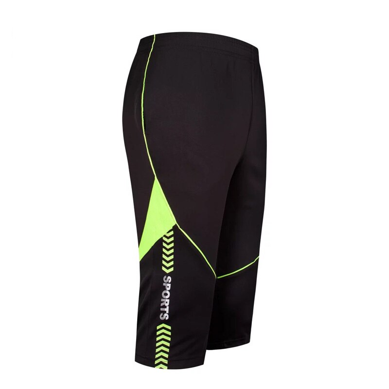 Multi-fonction Jogging Football pantalon hommes 3/4 longueur formation pantalon homme poches solide Stright Cargo pantalon grande taille: green / L