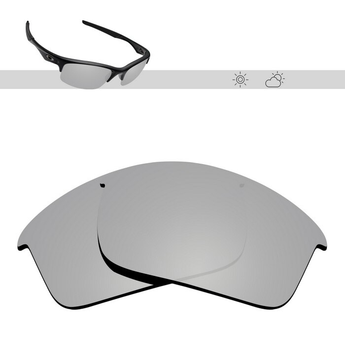 Glintbay Polarized Replacement Sunglasses Lenses for Oakley Bottle Rocket-Multiple Options: Silver Mirror
