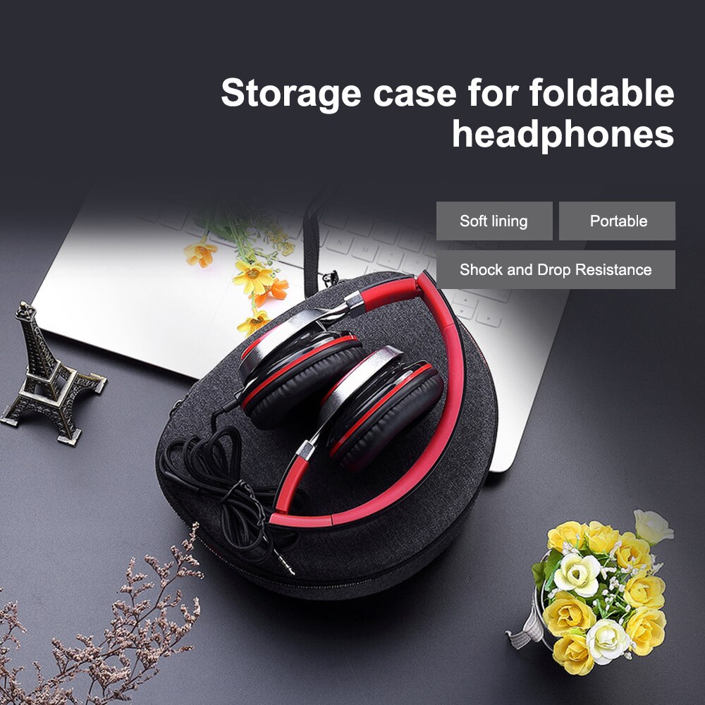 Hard Headset Carrying Case headphones bag Storage Travel Bag Protector hard case box for Foldable Headphones