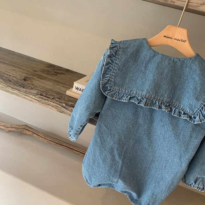 Bodis de manga larga para recién nacidos, otoño , Mono vaquero para bebé y niña, conjunto de ropa para bebé