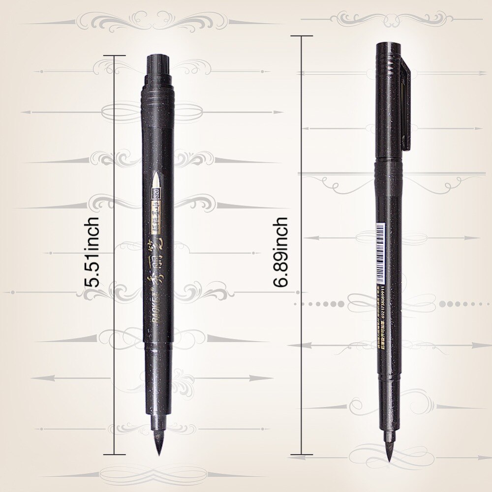 Refill Brush Calligraphy Pen for Lettering 4 Pcs Black Brush Painting Art Supplies Calligraphy Set for Beginners Writing Drawing