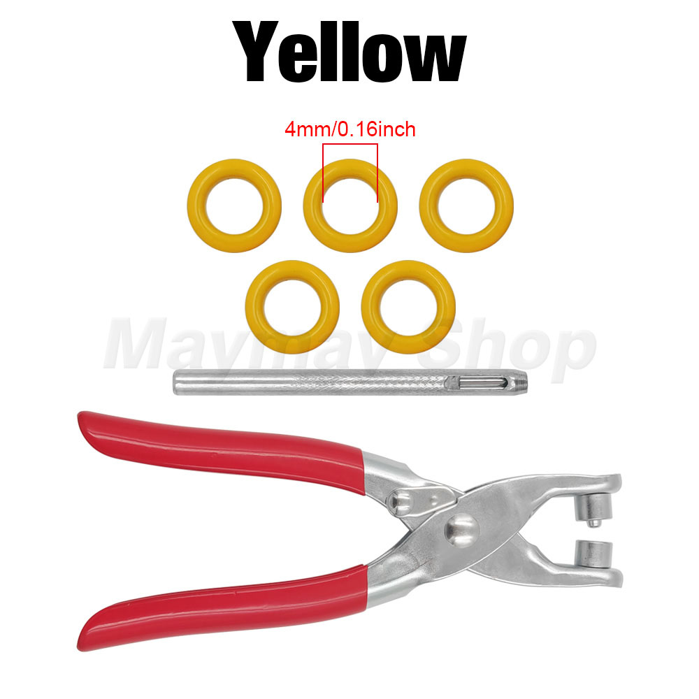200 Sets Metal Eyelet Grommet Eyelet With Install Plier Set Eyelets Grommet Tool For DIY Leathercraft Shoes Belt Cap Bag Clothes: DULL