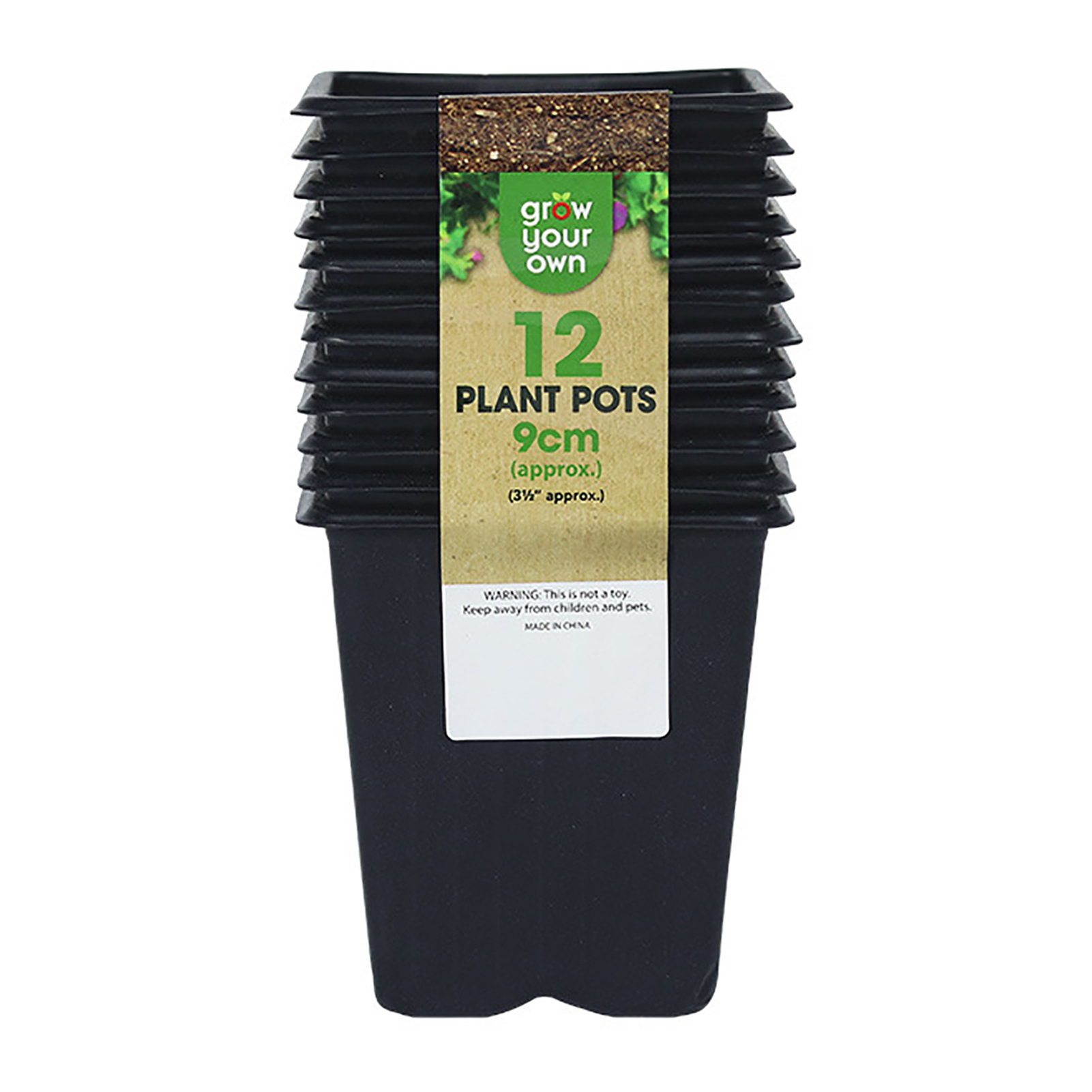 12/15pcs Square Plastic Black Color Flower Pots Garden Planters Small Square for Succulent plants vegetable 35a: L   12PC