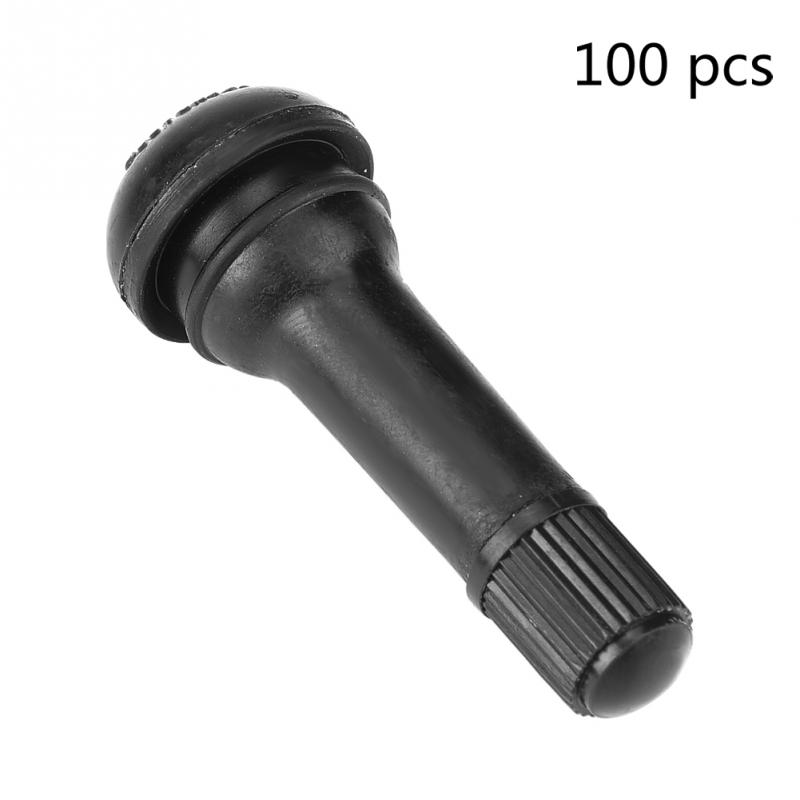100 Uds de la motocicleta del coche Universal de reemplazo instantáneo en el neumático vástago para válvula de neumático de coche sin cámara de neumático de la rueda de vástago de válvula s herramientas Motor