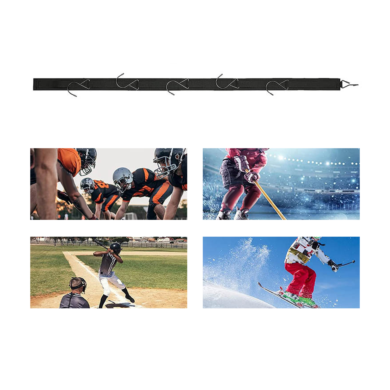 Organizer na sprzęt hokejowy z haczykami, wieszak na sprzęt hokejowy, stojak robić suszenia sprzętu hokejowego robić domu w akademiku sportowym obozu