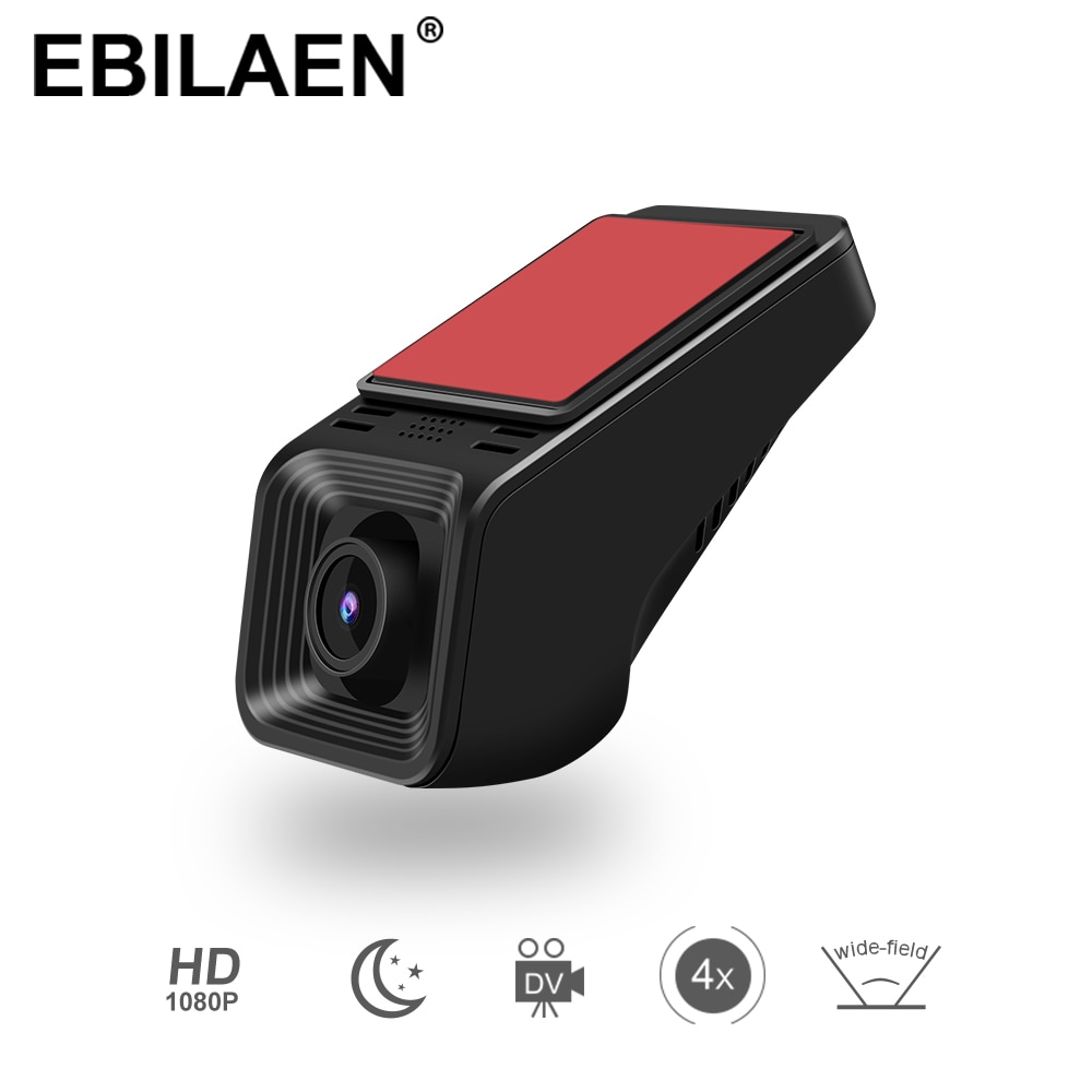EBILAEN-Cámara de salpicadero DVR para coche, reproductor Multimedia con Android 1080, 16 GB, tarjeta de memoria, Full HD, 8,1 P, para EBILAEN