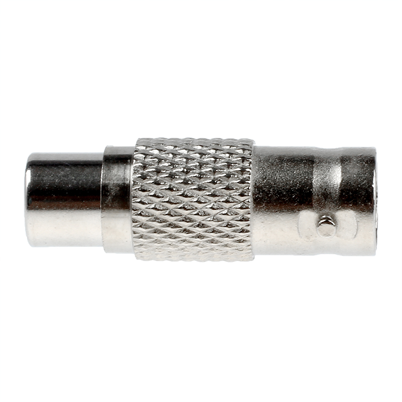 Srebrny Adapter BNC (żeński) do RCA (żeński)