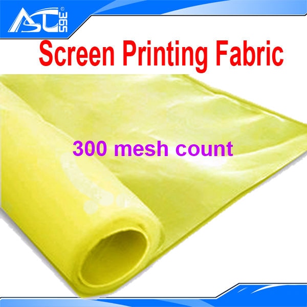 1Yard screen mesh screen printing frame yellow color width 1.65 meter DPP 300mesh count(120T) fabric screen printing material