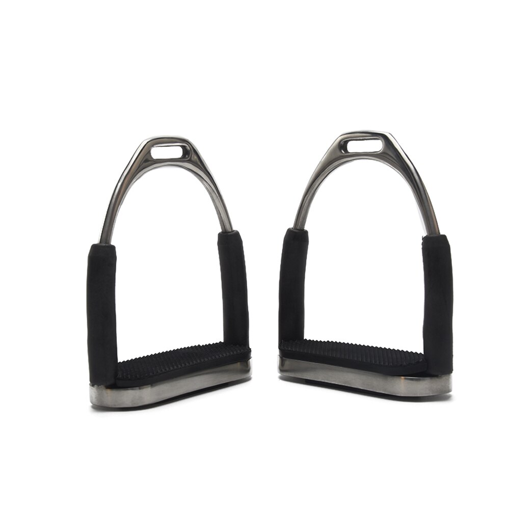 1 Pair Sports Equipment Safety Stainless Steel Anti Slip Flexible Racing Saddle Pedals Horse Riding Folding Durable Stirrups