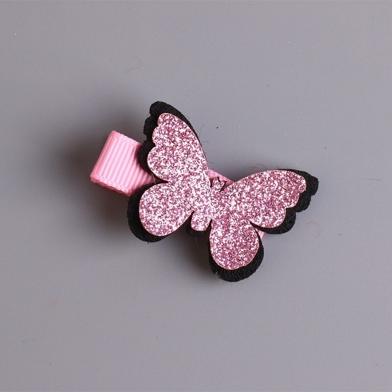 1 Pcs Leuke Baby Meisjes Haaraccessoires Pailletten Hart Vlinder Haarspeldjes Glitter Stars Clip Pin Kids Kinderen Haarspeld