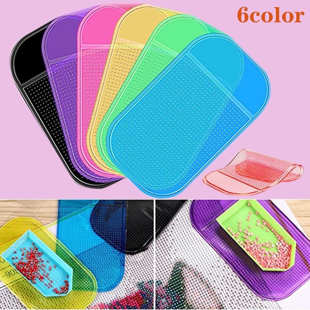 2/4/6 Stck Anti-Unterhose Klebrige matt Diamant Malerei Werkzeuge Tablett Nicht-Unterhose Matte Halfter für halten fach Diamant Stickerei Zubehör