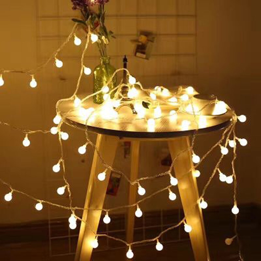 20 led-snörade sagoljus plastglob festong led-lampor dekoration bröllop julfest girlander batteri nattlampa 2.5m
