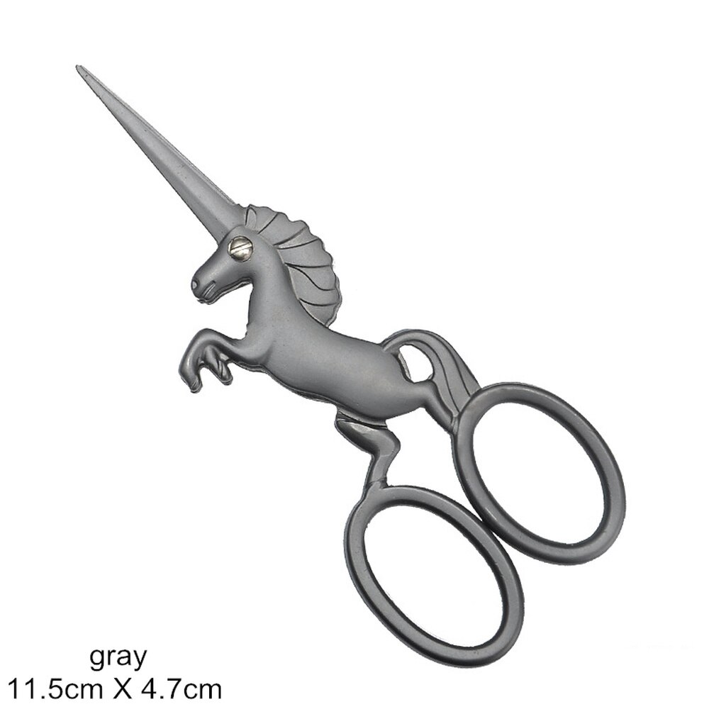 Sewing Scissors Unicorn Tailor Embroidery Scissor Classic Handicraft Fabric Antique Stitch Craft DIY Cut Art Cross Sewing Tool,Q