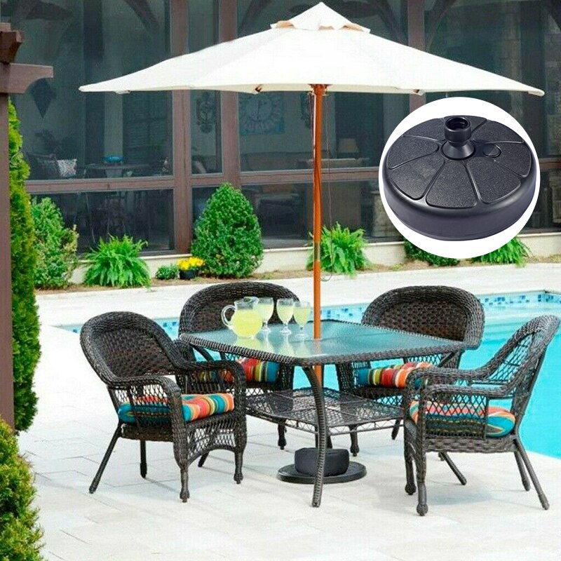 Outdoor Parasol Center Column Base Surface Parasol Plastic Base Beach Umbrella Round Base Outdoor Parasol accessories