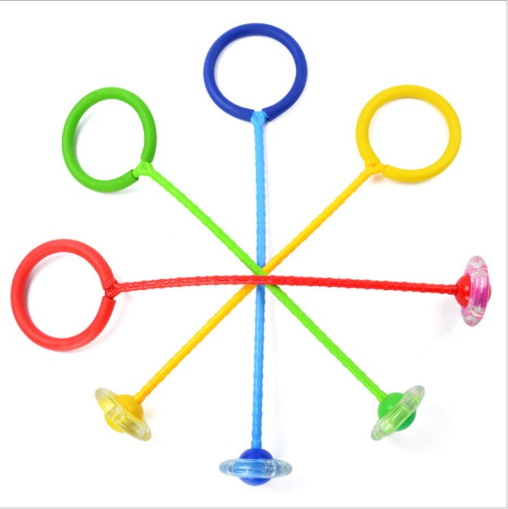 Pelota de salto con cuerda y luz LED intermitente para niños, Juguete deportivo para el aire libre, entrenamiento de reacción