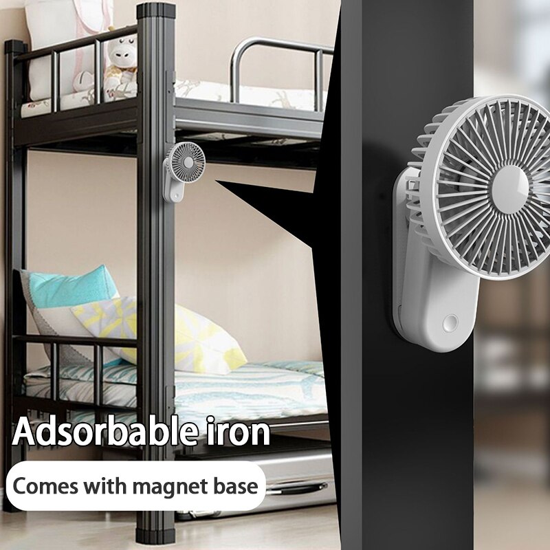Draagbare Mini Ventilator Handheld Usb Oplaadbare Desktop Magnetische Clip Fan Verstelbare Zomer Koeler Voor Outdoor Travel Office