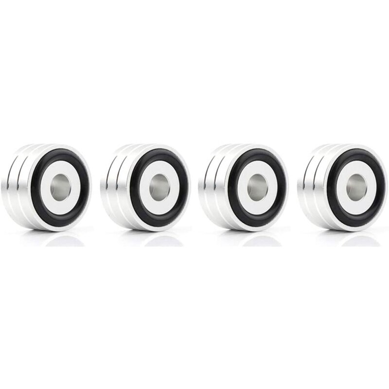 Fødder til pladespiller sølv lydhøjttalerstativ aluminium hifi forstærker højttaler isolationsstativ pladespiller dac fodpude 4 stk 40 x 20mm