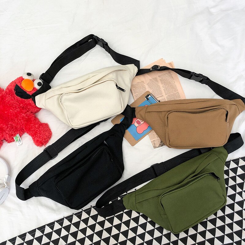Excelsior saco da cintura das mulheres 2020 novo designer de lona fanny pacote moda viagem dinheiro telefone peito saco de banana feminino bum cinto sacos