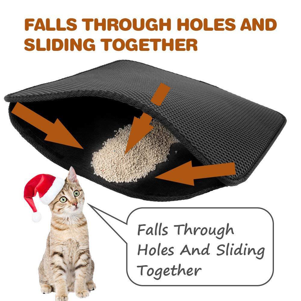 Waterproof Pet Cat Litter Mat Double Layer Litter Cat Mat Non-slip Kattenmat Pads Pet Liner Trapper Mat Cat Accessories