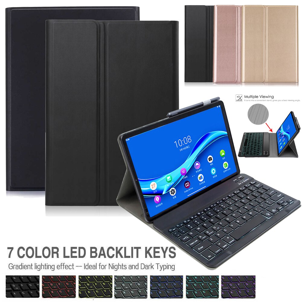Separate Wireless Keyboard with Colorful Backlight and Long Battery Life for Lenovo Tab M10 TB-X605F 10.1in