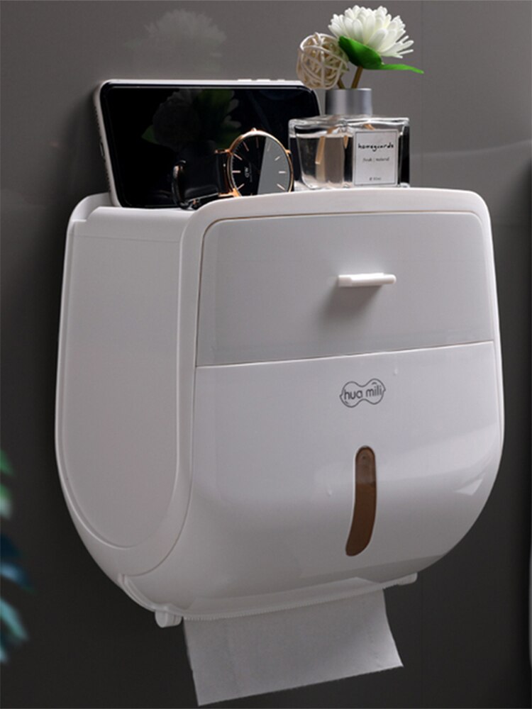Toilet tissue box toilet rack hole-free toilet waterproof paper roll toilet paper household