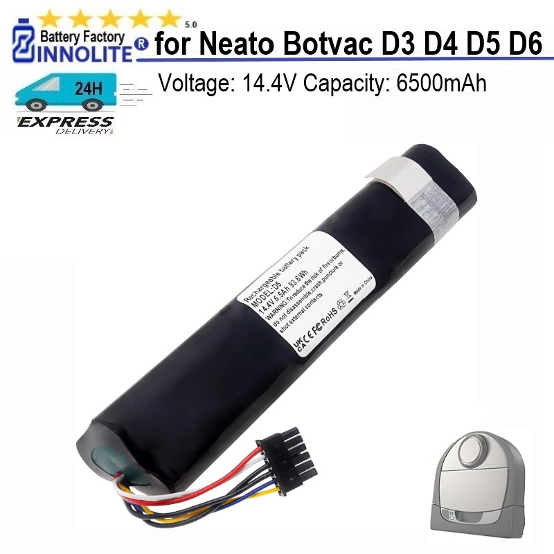 Li-ion kompatybilny z odkurzacze robotyczną Neato D3 D4 D5 D6 D7 14.4V 6500mAh akumulator litowo-jonowy, numer części: 945-0225