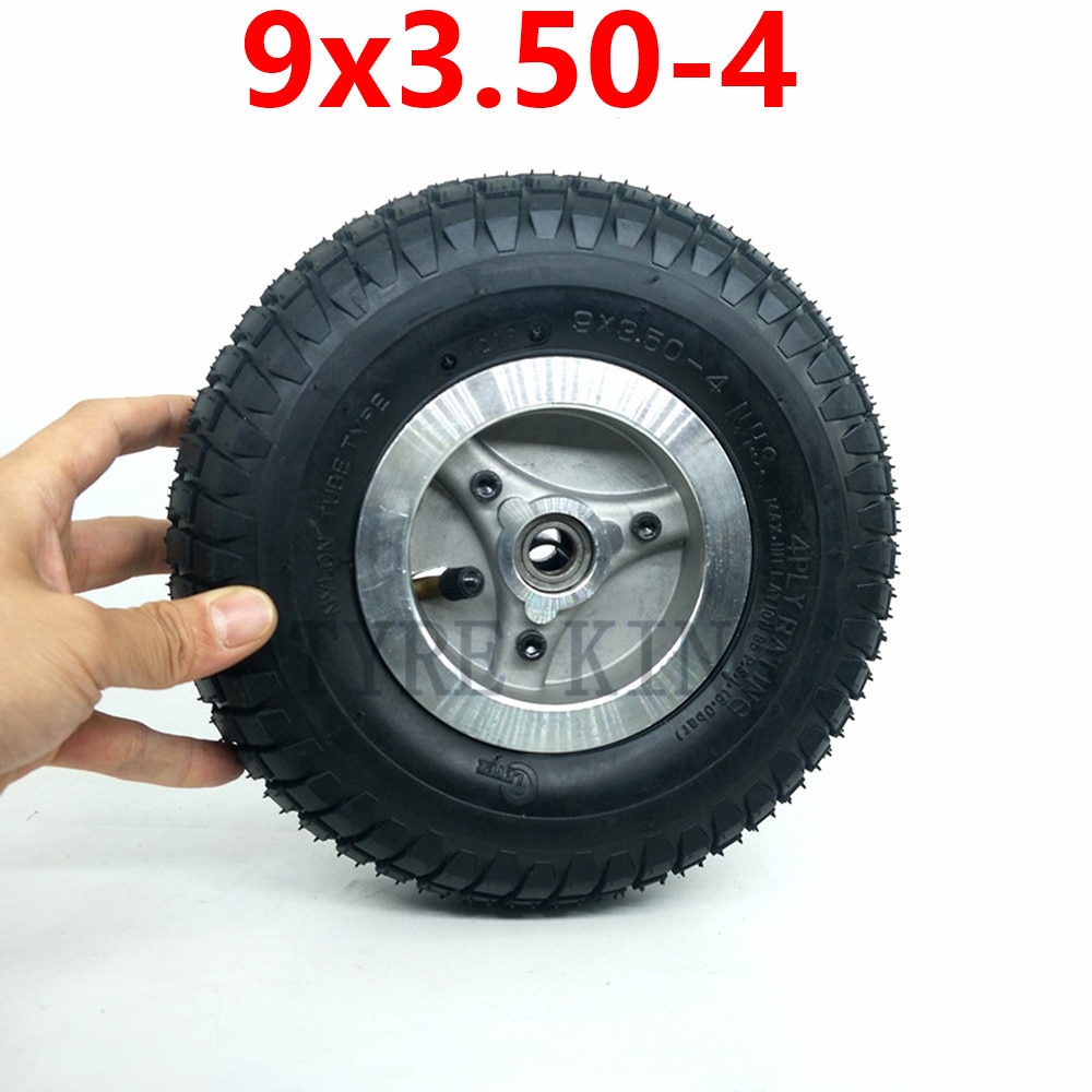 9 Inch 9x3.50-4 Tube Tire Wheel Fits Scooter Skateboard Pocket Bike Electric Tricycle 9*3.50-4 Tyre Wheel Parts