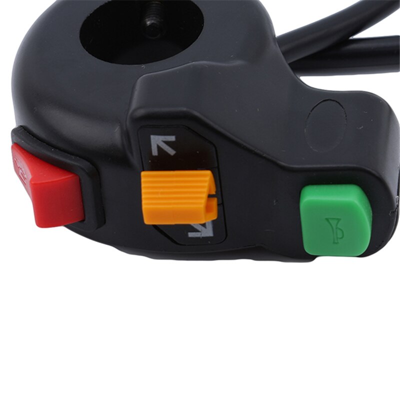Universal Motorcycle Handlebar Switch Control Button 3 in 1 Headlight Turn Signal Horn Button For Dirt Bike Moped