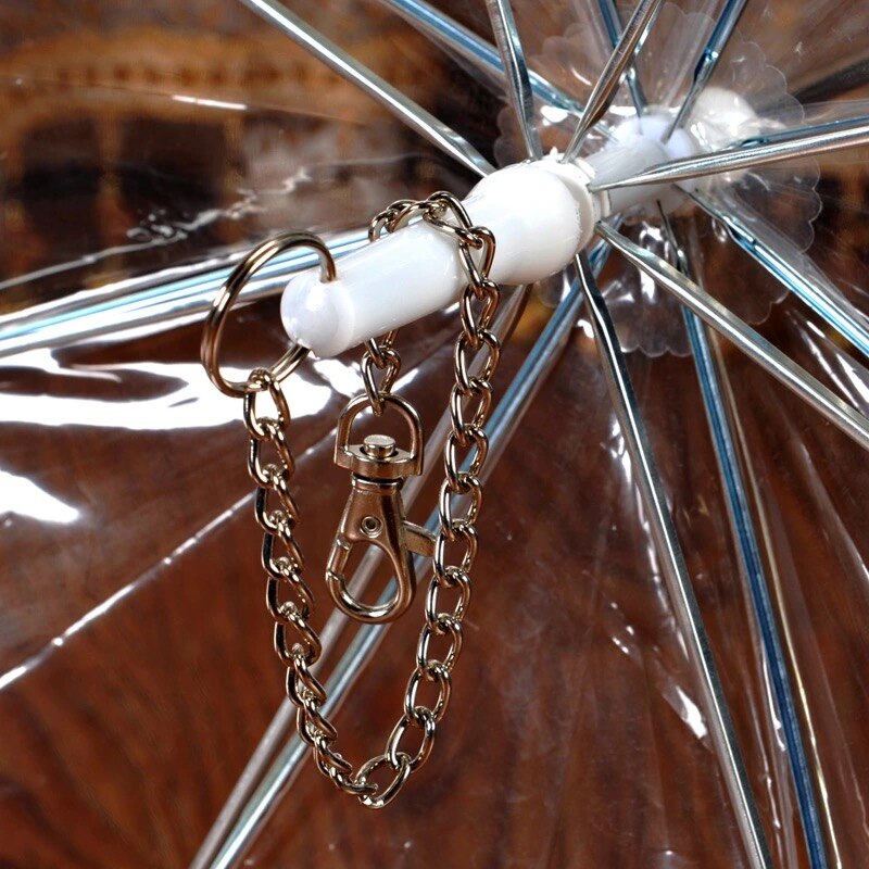 Paraguas para mascotas, paraguas para mascotas transparente, correa integrada portátil, impermeable para gatos y perros pequeños,