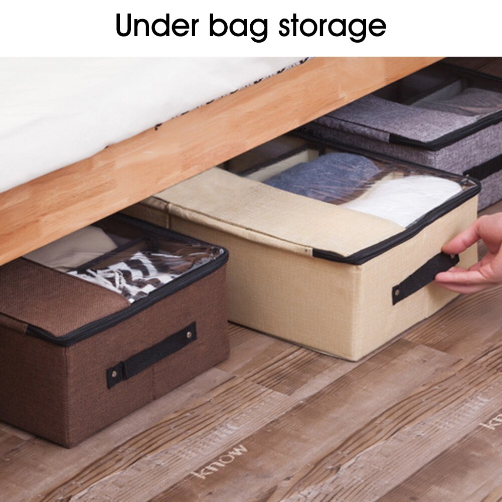Non-Woven Family Save Space Bed Under Closet Storage Box Clothes Divider Organiser Quilt Bag Holder Organizer Fast Ship