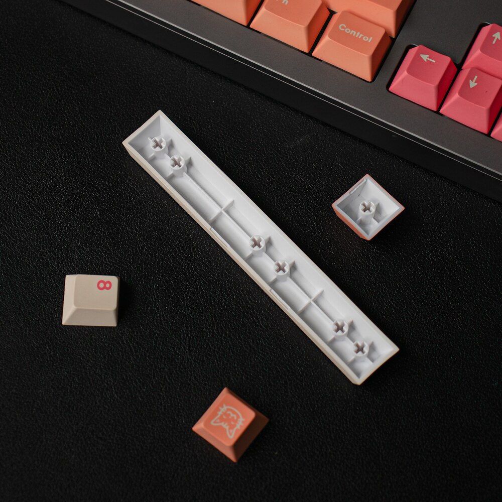 Pbt 137 key clone gmk orange boi keycaps cherry profile dye-sub mekanisk tangentbord keycap för mx switch med 6.25u 7u blanksteg