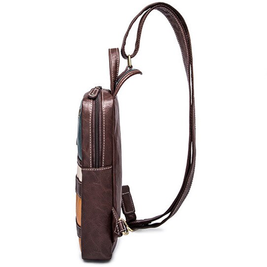 Saco de peito à prova dwaterproof água sacos de desporto ao ar livre para homens retro sacos de plutônio zíper sling saco de alta capacidade crossbody sacos de viagem tendência novo