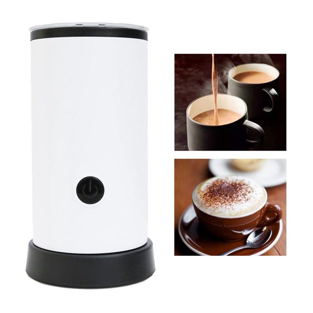 Automatische melkopschuimer, koffieschuimer, zachtschuim, cappuccinomachine, elektrische koffieopschuimer, melkopschuimer: Wit