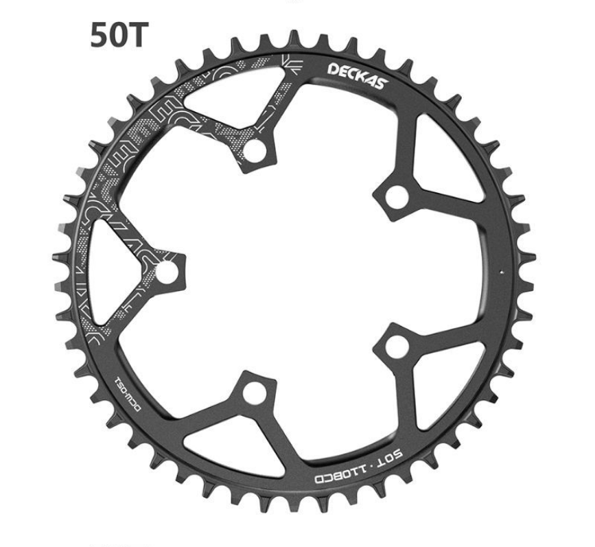Deckas 110BCD Kettingblad Racefiets Smalle Grove 36T 38T 40T 42T 44T 46T 48T 50T 52T 110BCD 5 bouten fiets Kettingwiel: Blauw