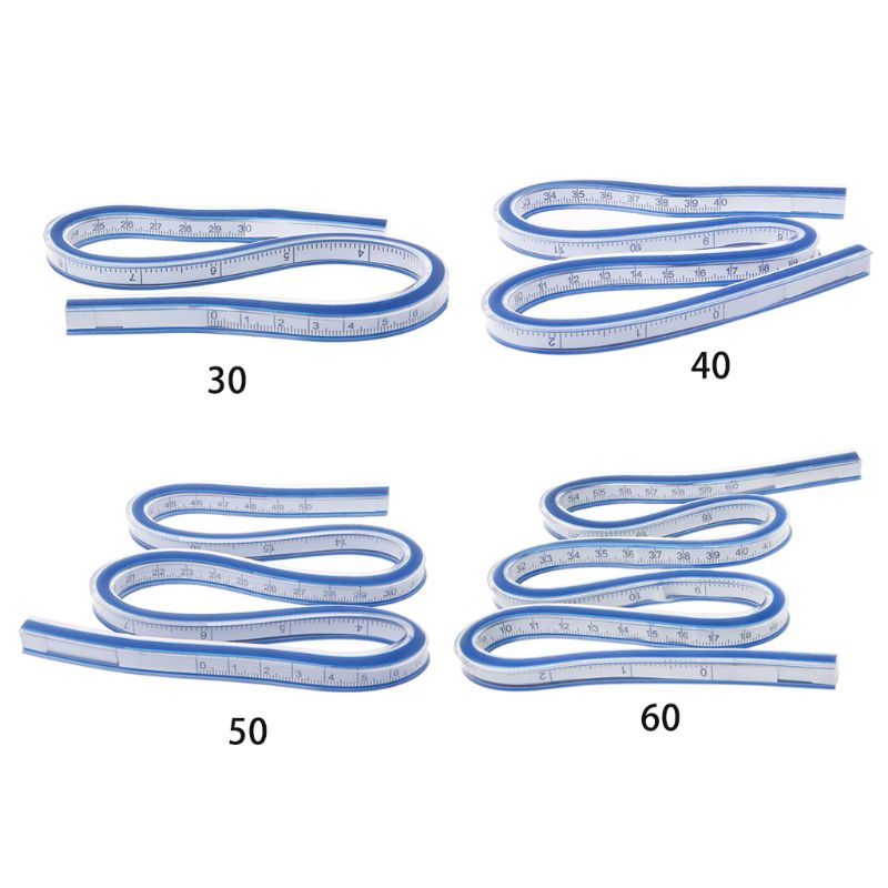 Flexible Curve Ruler Drafting Drawing Tool Plastic Vinyl 30cm 40cm 50cm 60cm