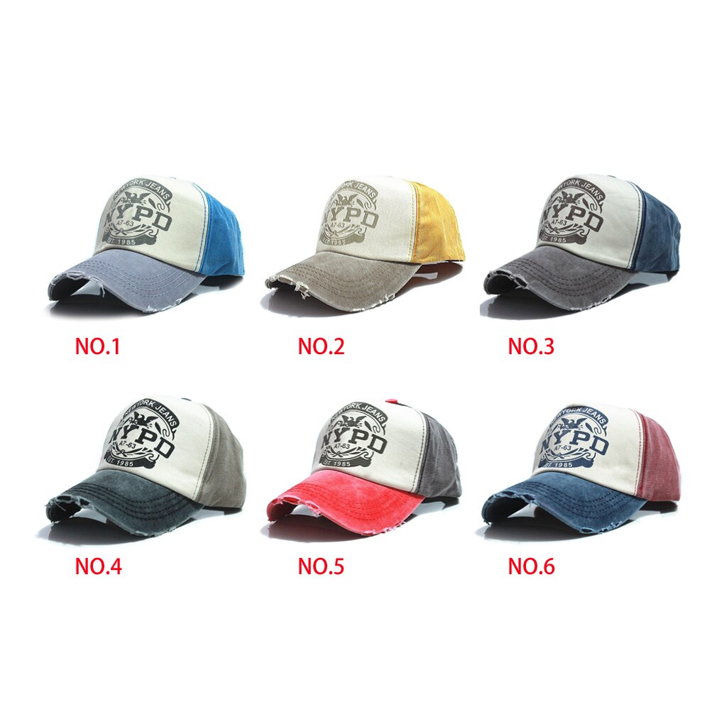 6 farver bomuld vintage snapback cap justerbar hat unisex baseball cap