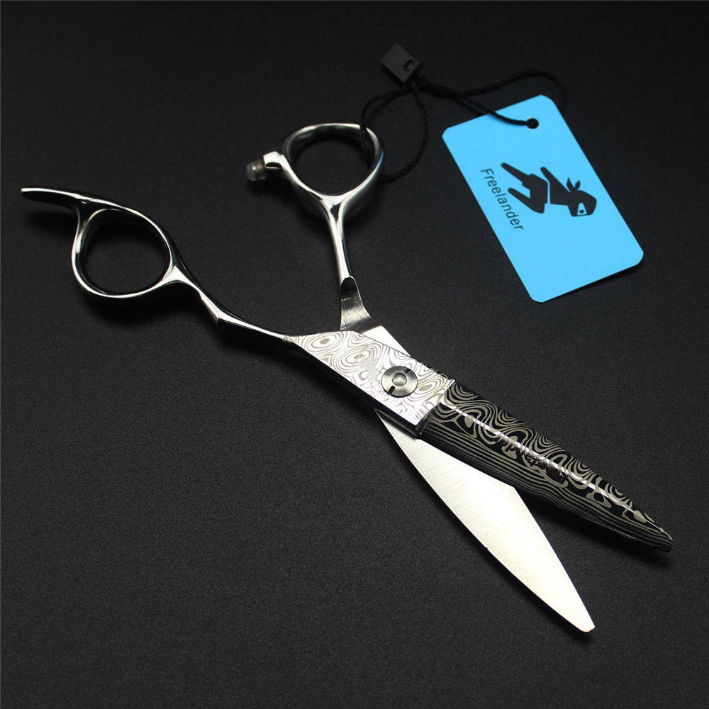 6.0 "Damascus Patroon Hond Haar Snijden Schaar Wilg Scharen Wide Blade Kat Grooming Kappersscharen Kapsel Gereedschap