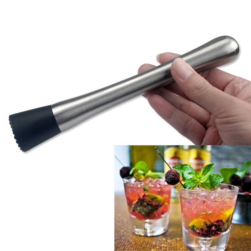 1Pcs Gemalen Ijs Hamer Ijslollystokken Cocktail Roerstokje Roestvrij Staal Multifunctionele Fruit Muddle Stamper Wijn Levert