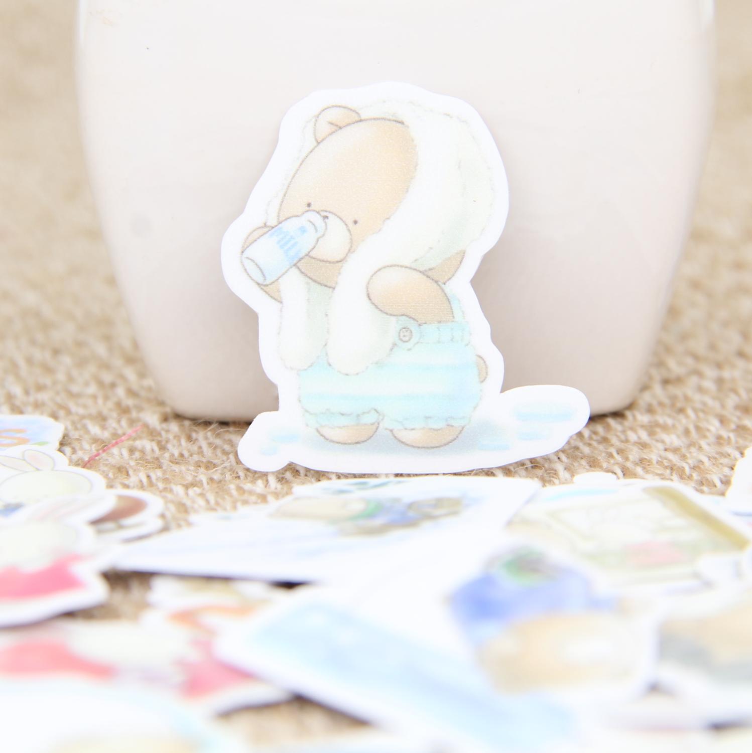 40pcs Cute bunny bear stickers/Scrapbooking Stickers /Decorative Sticker /DIY Craft Photo Albums