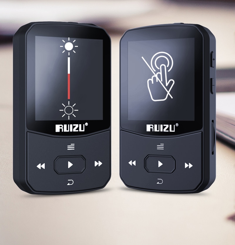 Original RUIZU X52 x55 Sport Bluetooth MP3 Player 8gb Clip Mini with Screen Support Pedometer