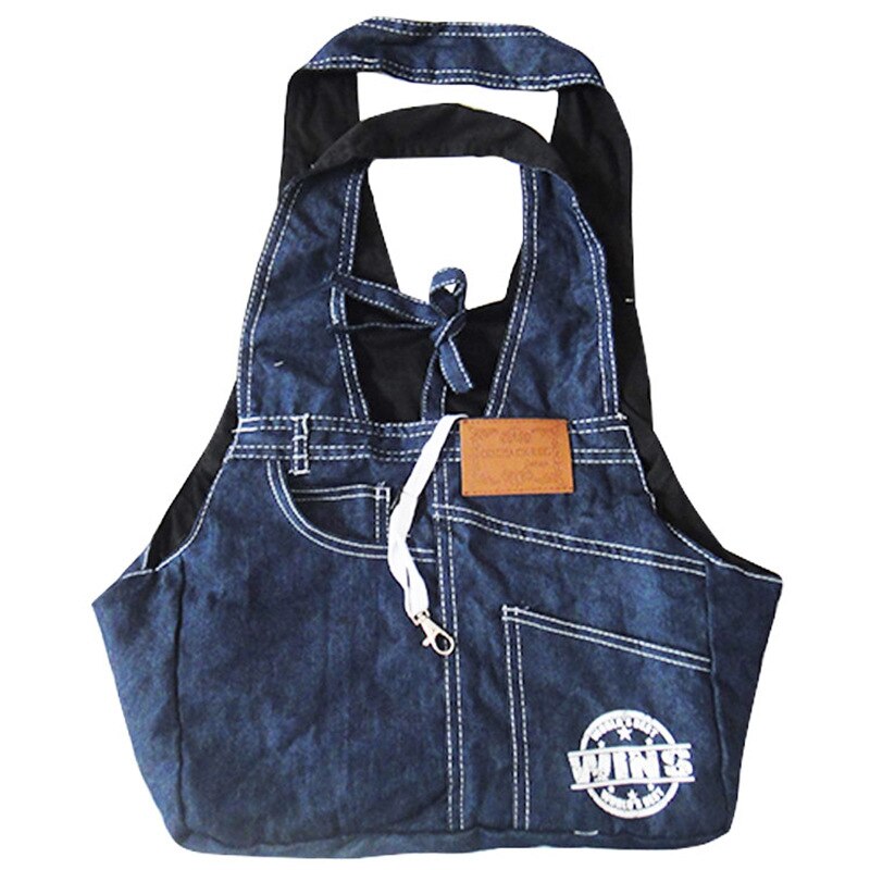 Draagbare Outdoor Reizen Dubbele Schouderriem Rugzak Hond Draagtas Mesh Front Rugzak Hond Hoofd Rugzak: Dark blue