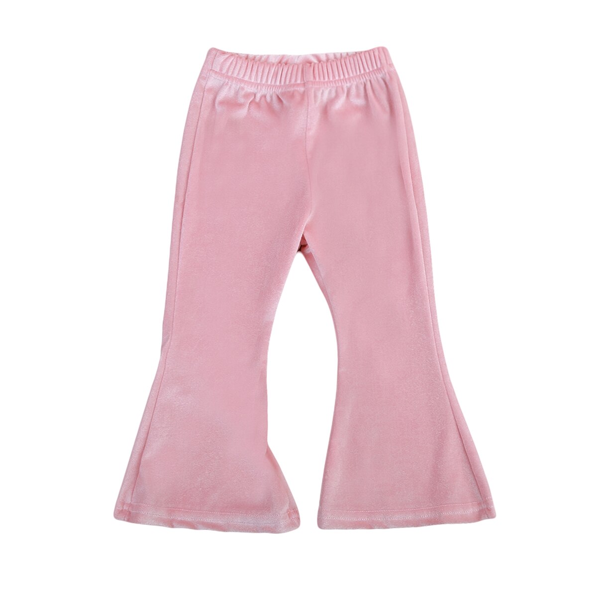 Em Estoque! 1-5y da criança do miúdo meninas calças de veludo roupas infantis sólido bell-bottomed calças casuais crianças flare calças: Rosa / 4 T