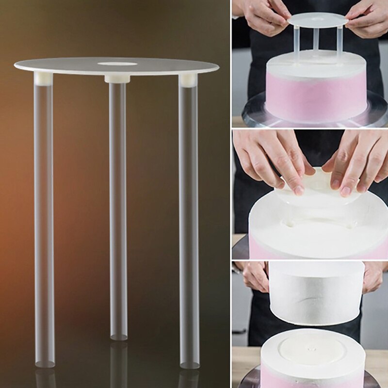 Multi-Layer Cake Stapelen Pakking Taart Stapelen Pakking Ondersteuning Frame Bakken Keuken Diy Cake Tool Dubbele Verjaardagstaart Model cake Box