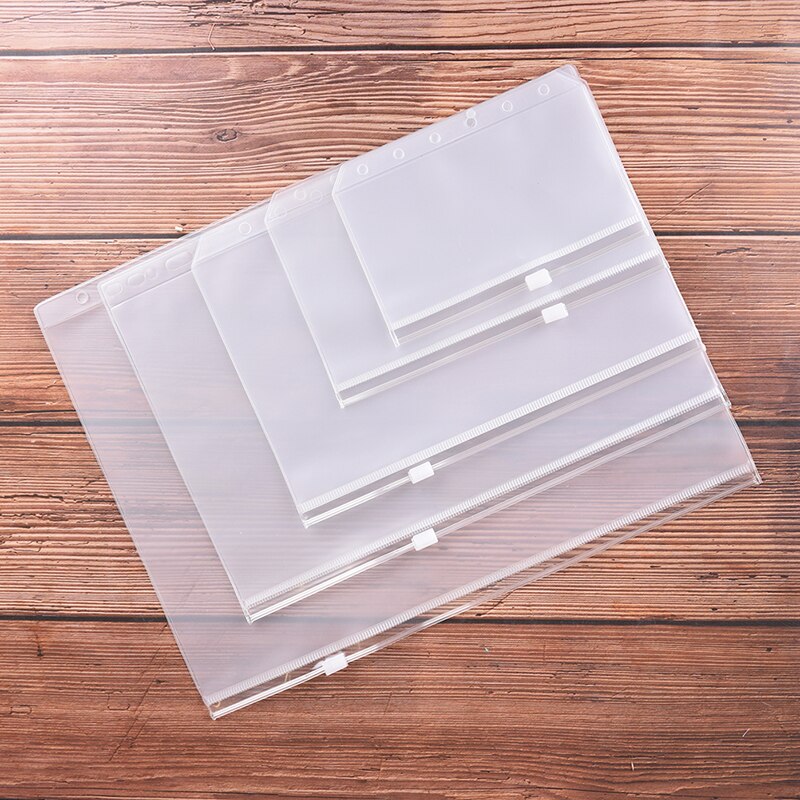 1 Pc A4 A5 A7 B5 Bestand Houders Transparante Pvc Losse Blad Pouch Met Zelfbenoemde Rits Indienen Product