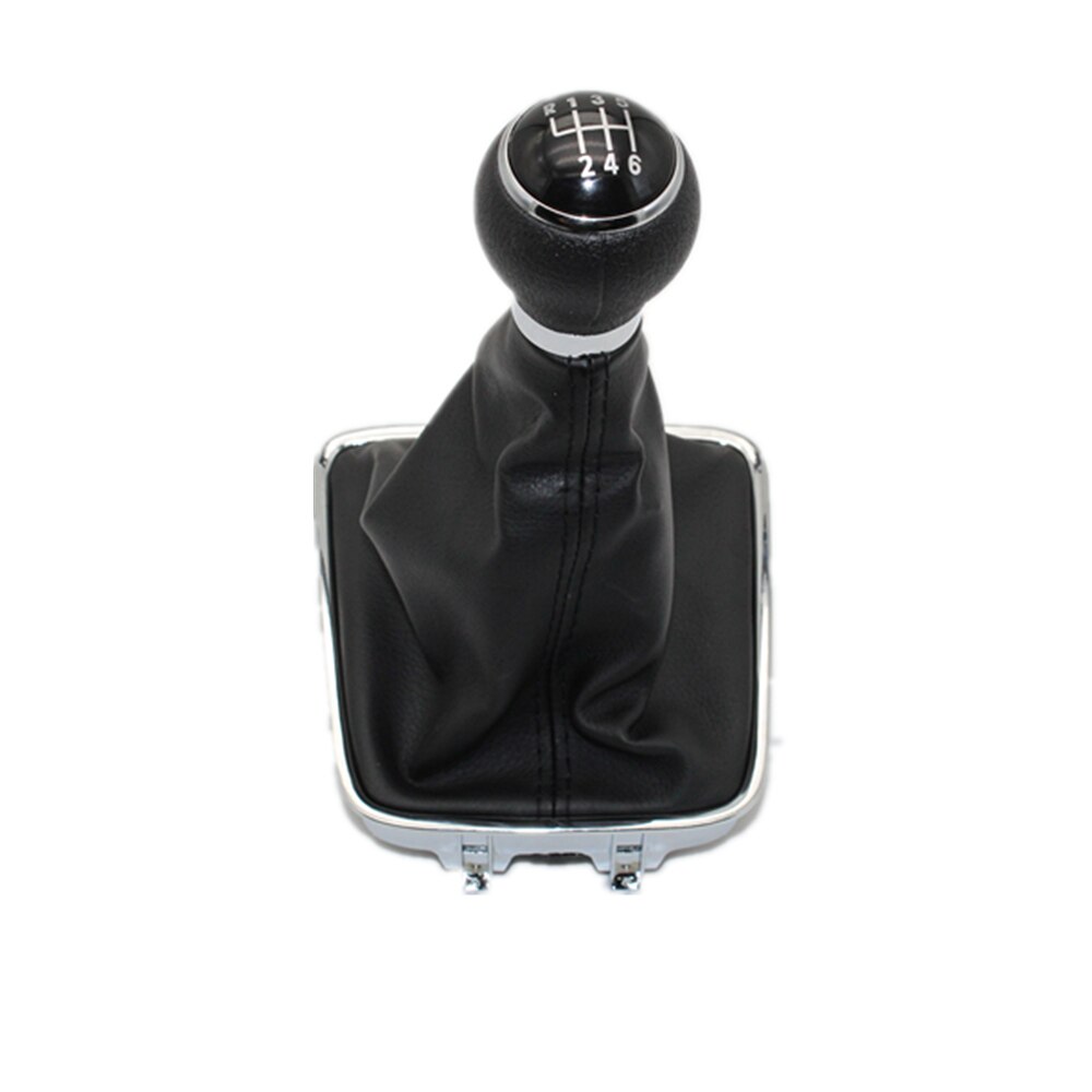 For VW Tiguan 5N 2007 Car-Styling 6 Speed Car Gear Stick Level Shift Knob With PU Leather Boot