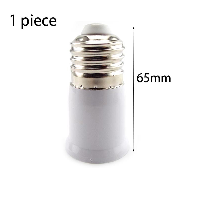 Lampadapter E27 naar E27 Extender LED-lampvoethouder Schroeffitting Verlenglichtconverter: Beige