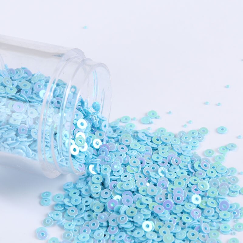 4000 Stks/partij 2Mm Platte Ronde Losse Pailletten Pailetten Naaien Wedding Craft, Kleurrijke Nail Arts, nachtclub Jurk Naaien Accessoires: AB Light Blue